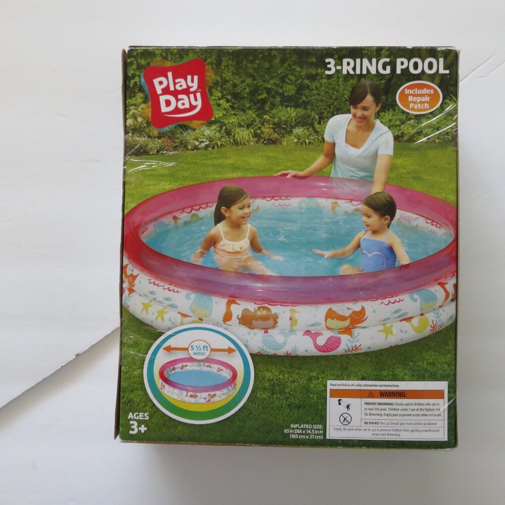 PLAY DAY 3-Ring Inflatable Swimming Pool - Picture 3 of 4